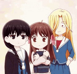 Fruits Basket Girl Bonding And Cuddling GIF