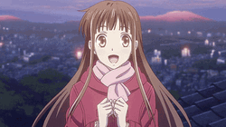 Fruits Basket Tohru Honda's Hopeful Face Reaction GIF