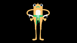 Frustrated Cartoon Frog Hands On Hips GIF