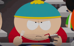 Frustrated Eric Cartman Piercing Eyes GIF