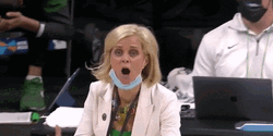 Frustrated Kim Mulkey Coaching GIF