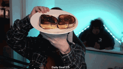 Frustrated Vlogger Bread Falling Over GIF