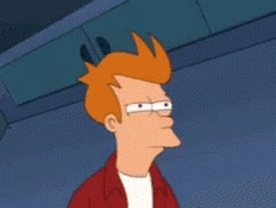 Fry From Futurama Is Wearing Glasses And A Red Shirt GIF