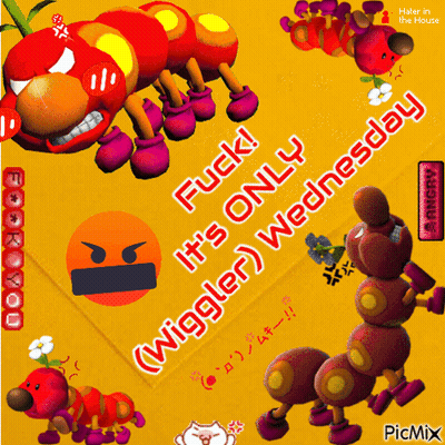 Fuck It's Only Wednesday Wiggler Poster GIF