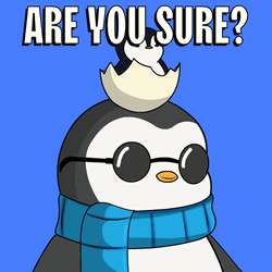 Fudgy Penguin Are You Sure About That GIF