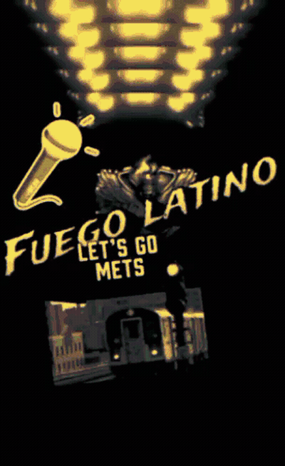Fuego Latino Let's Go Mets Sign GIF