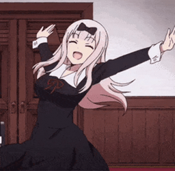 Fujiwara Chika Dance Spin Anime Love Is War GIF