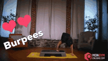Full Body Burpee Exercise At Home  GIF