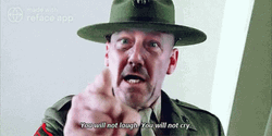 Full Metal Jacket R Lee Emrey Pointing Finger GIF