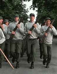Full Metal Jacket Rifle Run Physical Training GIF