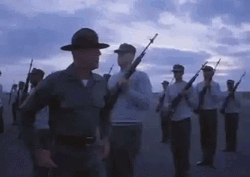 Full Metal Jacket Sgt Hartman Soldiers Marching GIF