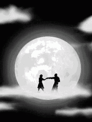 Full Moon Dancing Couple