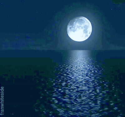 Full Moon Good Night Moon Bright GIF