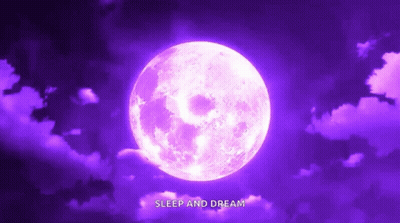 Full Moon In Purple Sky Sleep And Dream GIF