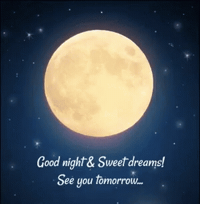 Full Moon Night Sky Good Night Sweet Dreams GIF