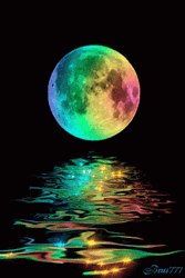 Full Moon Rainbow Color GIF