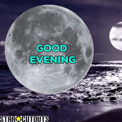 Full Moon Saying Good Evening GIF