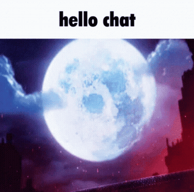 Full Moon Saying Hello Chat GIF