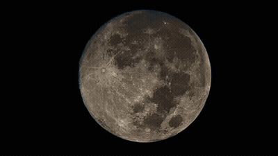 Full Moon Seen Through Telescope GIF