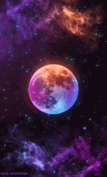 Full Moon Vibrant Night GIF