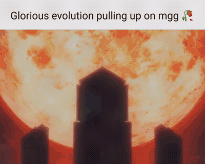 Full Moon With Glorious Evolution Text GIF