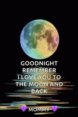 Full Moon With Goodnight Love Message GIF