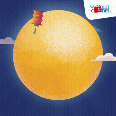 Full Moon With Wallet Codes Logo GIF