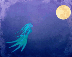 Full Moon Woman Make A Wish GIF
