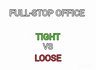 Full Stop Office Tight Vs Loose Poster GIF
