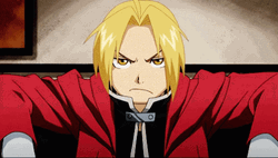 Fullmetal Alchemist Annoyed Edward Elric Looking Around GIF