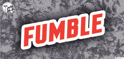 Fumble Word With Football Helmet GIF