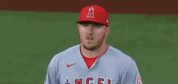 Fuming Baseball Player Mike Trout GIF