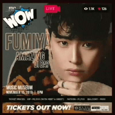 Fumiya's Amazing Di Ba Concert Poster GIF
