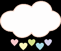 Fun Art Clouds Heart Animation GIF