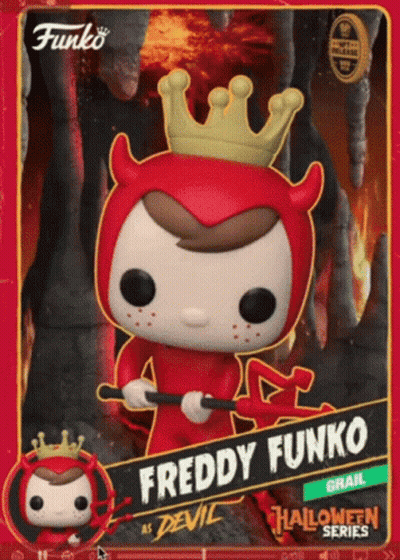Funko Pop Freddy Devil With Crown GIF