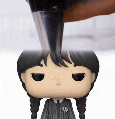 Funko Pop Girl With Braids And Letter N GIF