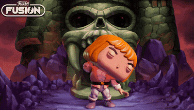 Funko Pop He-Man In Front Of Castle GIF