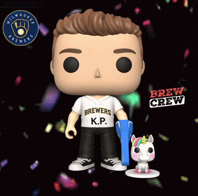 Funko Pop Man In Brewers Shirt GIF