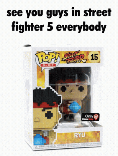 Funko Pop Ryu Street Fighter GIF