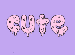 Funky Cute Girly Text  GIF