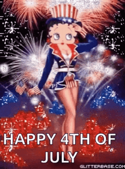 Funny 4Th Betty Boop Fireworks GIF