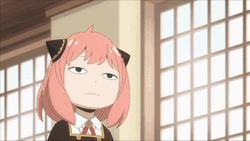 Funny Anime Anya Forger Death Stare GIF
