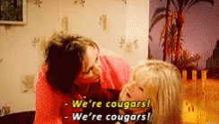 Funny Awkward Matured Lady Cougars Roaring GIF
