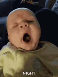 Funny Baby Big Yawn Goodnight GIF