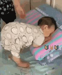 Funny Baby Stand Sleeping