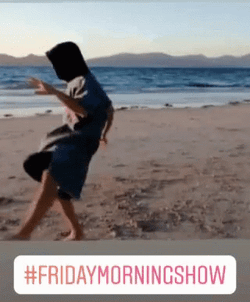 Funny Beach Dancing On The Shore GIF