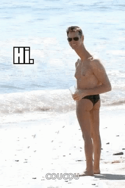 Funny Beach Man In Woman's Body GIF