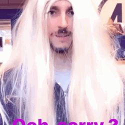 Funny Bearded Blonde Hair Flip GIF