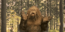 Funny Bigfoot Laughing Like A Lady GIF