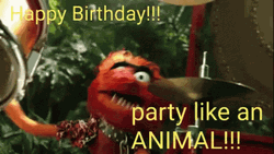 Funny Birthday Muppets Party Animal